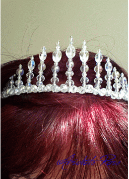 Дизайнерска корона за коса с кристали Сваровски- Goddess of Atlantis
